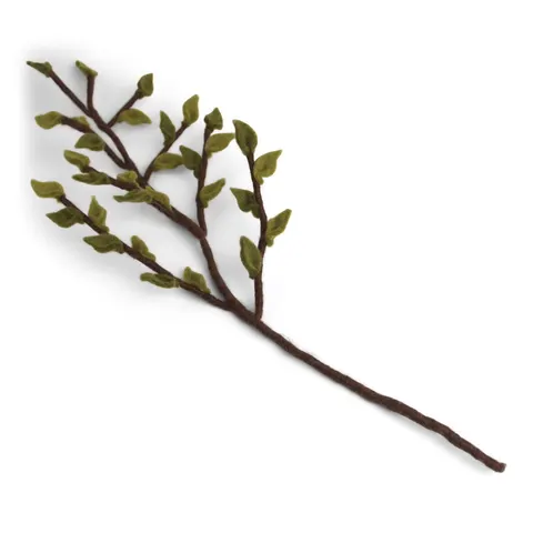 Branch w/Green Leaves Gry & Sif