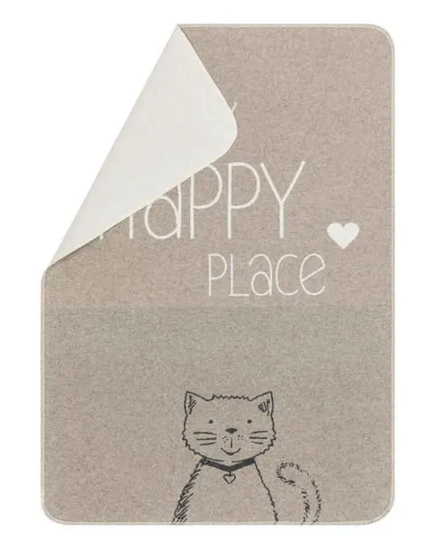 Kocyk dla kotka my happy place smoke 70x90