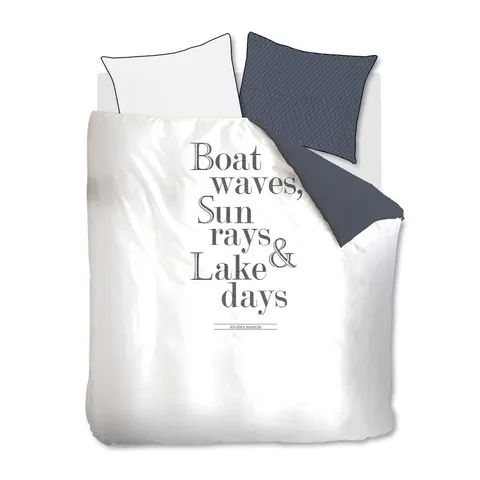 Zestaw pościeli RM Lake Days Navy Riviera Maison 200x200/220