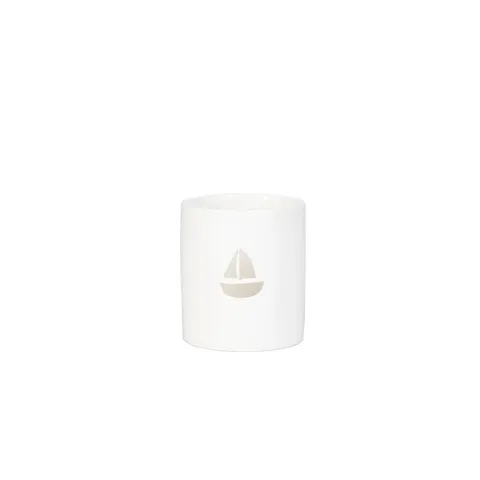 Świecznik Sögne white t-lightholder holder boat small