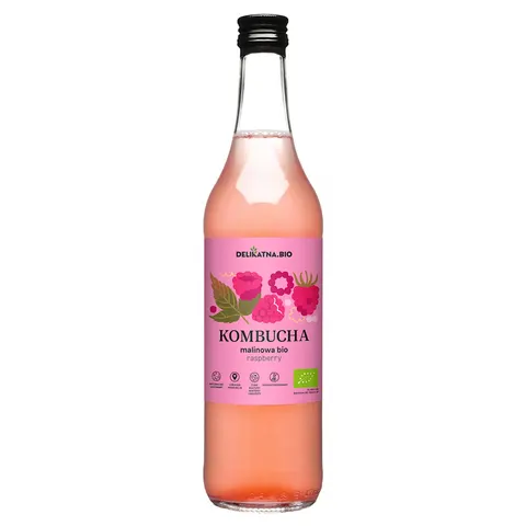 Kombucha Malinowa BIO 500 ml Delikatna