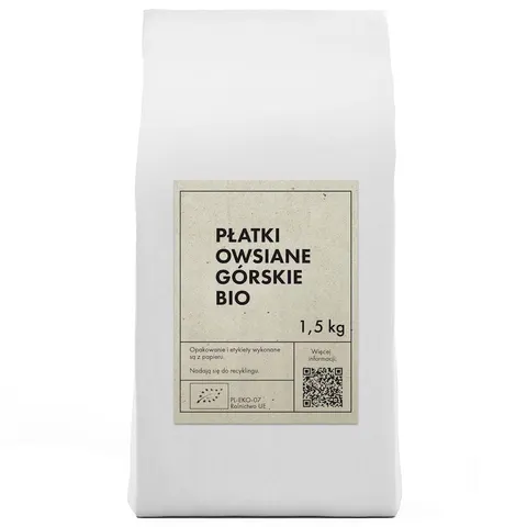 Płatki Owsiane Górskie BIO 1,5 kg The Planet