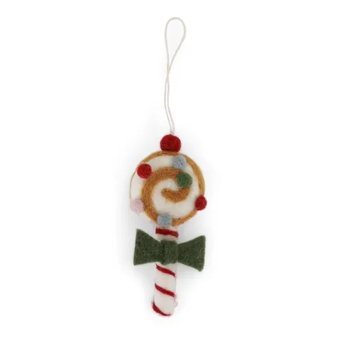 Christmas Candy w Pine Green Bow Gry & Sif