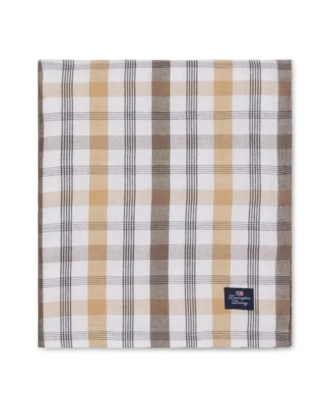 Obrus Checked linen blend tablecloth Lexington 180x180