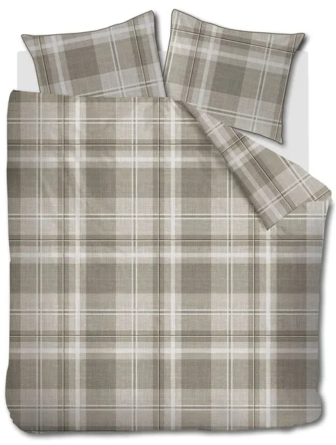 Zestaw pościeli Pościel Tartan Check Sand Riviera Maison 200x200/220 beżowa