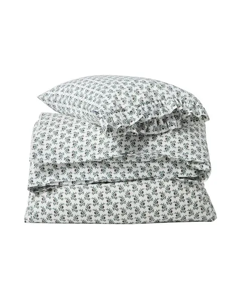 Zestaw pościeli Flower printed cotton sateen bed set Lexington 200x200/2x 50x70