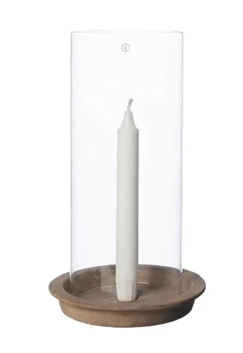 Świecznik terracotta/glass Ernst d16h30