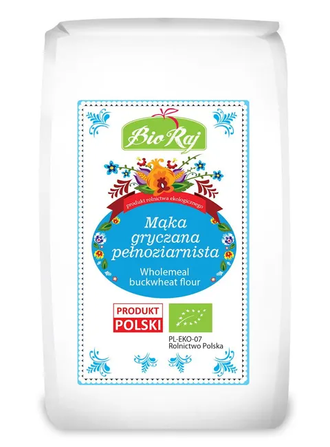 Mąka Gryczana Pełnoziarnista BIO 600g Bio Raj