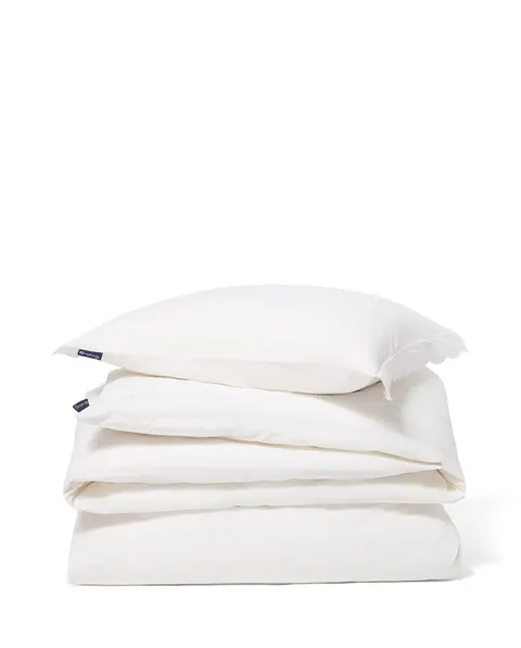 Zestaw pościeli Cotton percale scallop wing bed set, white Lexington 150x210/50x70