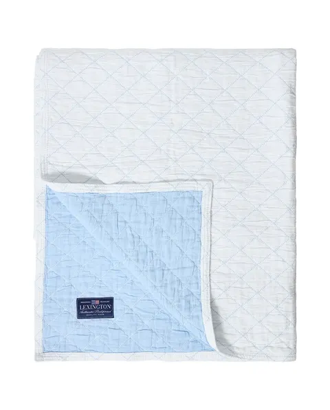 Narzuta Jacquard organic cotton bedspread, white Lexington 260x240