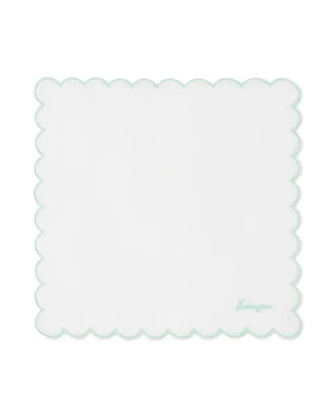 Serwetka Scallop linen blend napkin, white Lexington 40x40