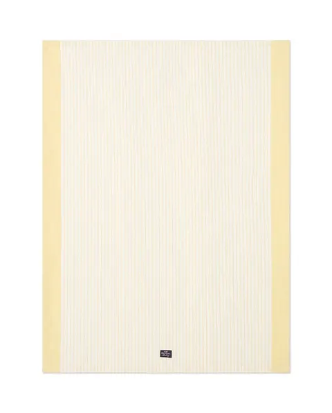 Ręcznik kuchennyStriped linen blend kitchen towel, yellow/white Lexington