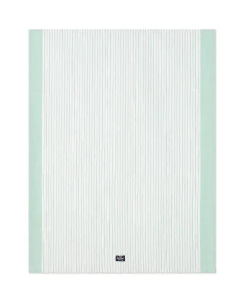 Ręcznik kuchenny Striped linen blend kitchen towel, green/white Lexington
