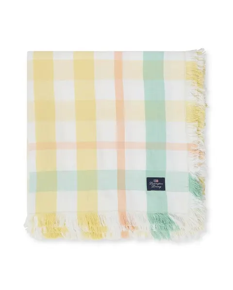 Obrus Checked linen blend tablecloth Lexington 180x180