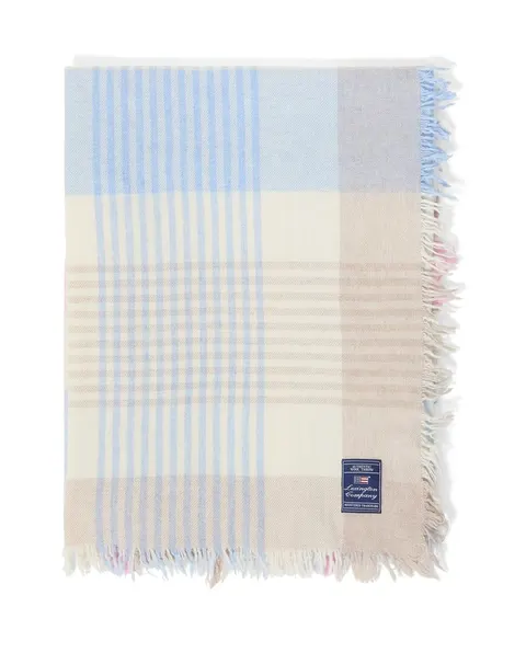 Pled / koc Multi checked recycled wool blend throw 130x170 Lexington