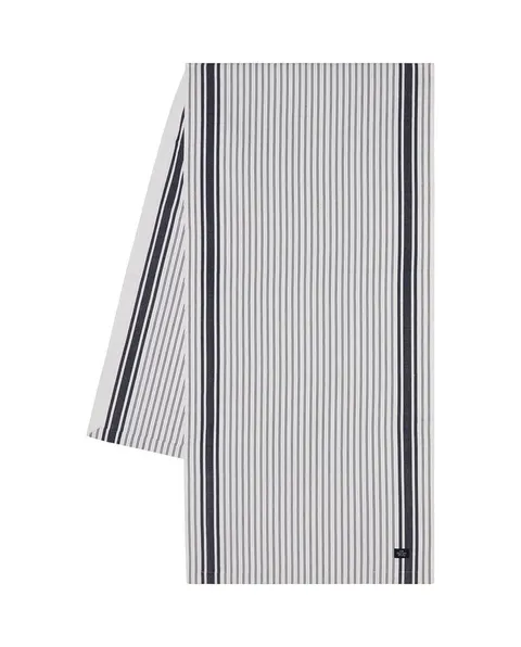 Bieżnik Icons striped oxford runner, white/blue 50x150