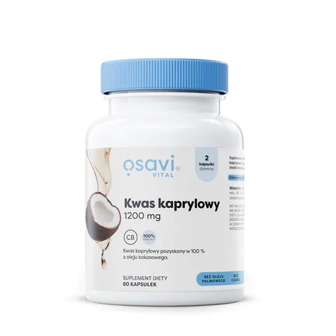 Kwas Kaprylowy 600mg Bezglutenowy 60 Kapsułek Osavi