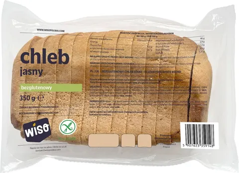 Chleb Jasny Krojony Bezglutenowy 350g WISO