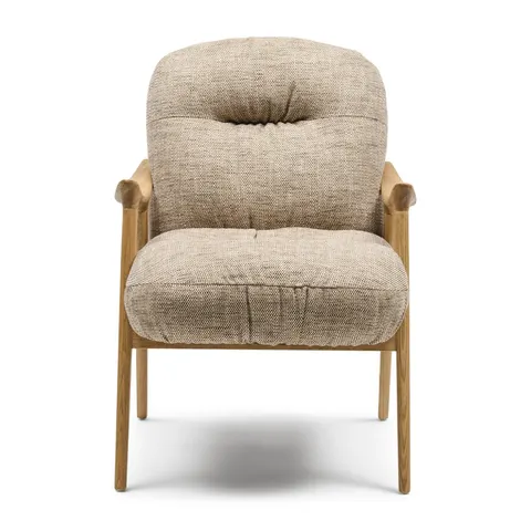 Krzesło Castello Dining Armchair Two-Tone Weave Light Brown Riviera Maison