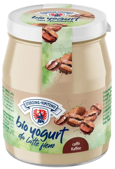 JOGURT KAWOWY Z MLEKA SIENNEGO BEZGLUTENOWY BIO 150 g (SŁOIK) - STERZING-VIPITENO