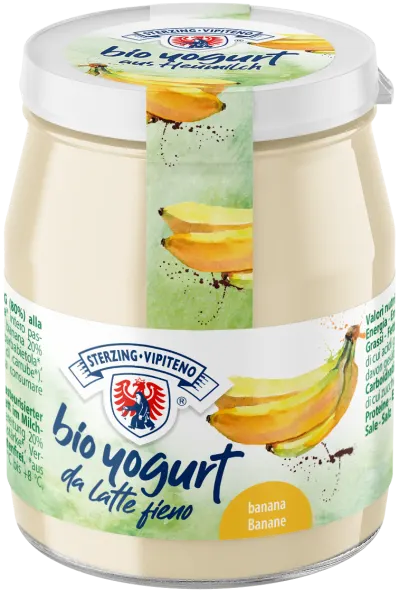 JOGURT BANANOWY Z MLEKA SIENNEGO BIO 150 g - STERZING-VIPITENO