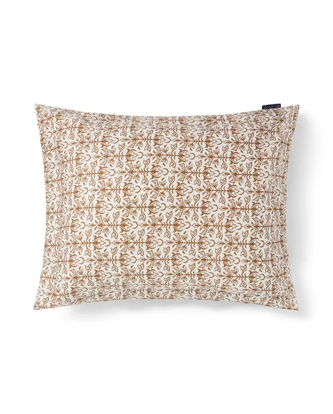 Poszewka Ornament cotton sateen pillowcase, white/fudge Lexington 50x70