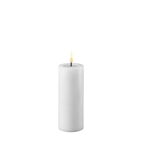 Świeca Biała LED Block D: 5x12,5cm