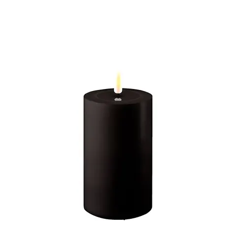 Świeca Czarna LED Block D: 7,5x 12,5cm Outdoor