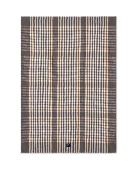 Ręcznik kuchenny Checked linen/cotton kitchen towel, gray/white Lexington