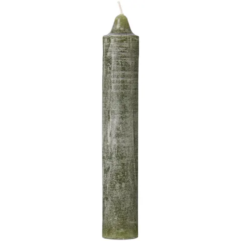 Świeca Rustic candle olive green Ib Laursen Ø3,8 cm H:23