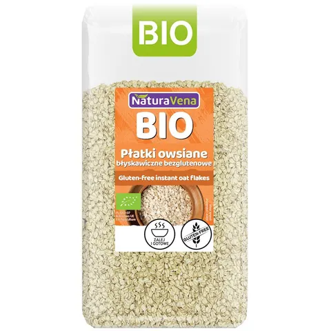 Płatki Owsiane Błyskawiczne Bezglutenowe BIO 300g Naturavena