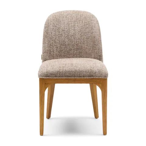 Krzesło Rozzano Dining Chair, Tweed, Liver Grey Riviera Maison