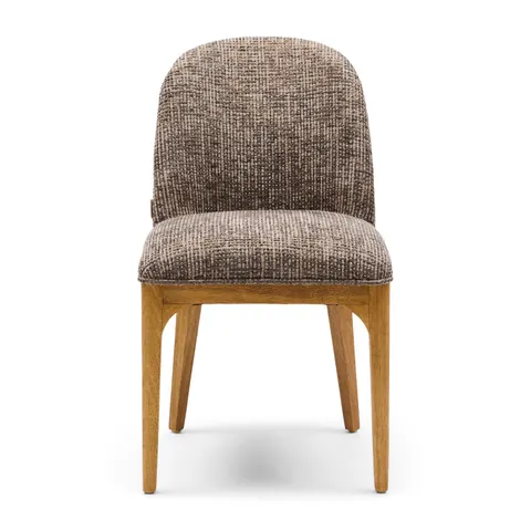 Krzesło Rozzano Dining Chair, Tweed, Sepia Brown Riviera Maison