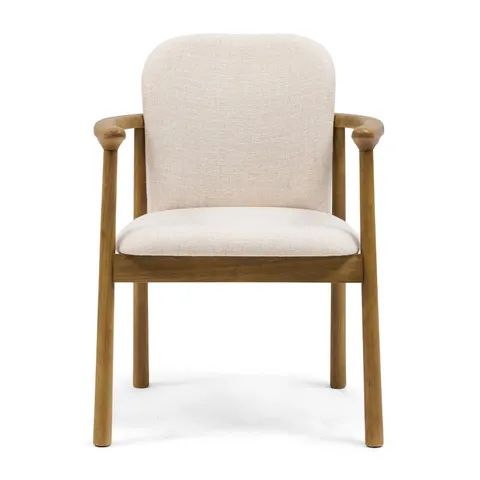 Krzesło La Cabane Dining Armchair, Rich Tweed, Antique White Riviera Maison