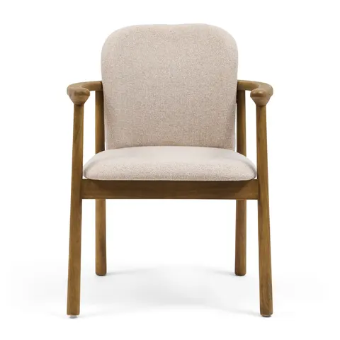 Krzesło La Cabane Dining Armchair, Rich Tweed, Warm Beige Riviera Maison