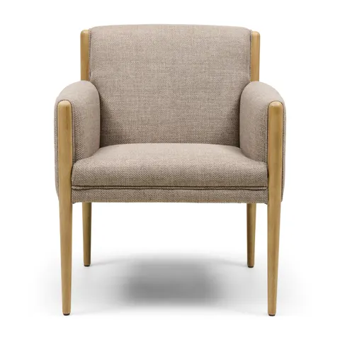 Krzesło Le Mans Dining Armchair, Structured Weave, Classic Taupe Riviera Maison