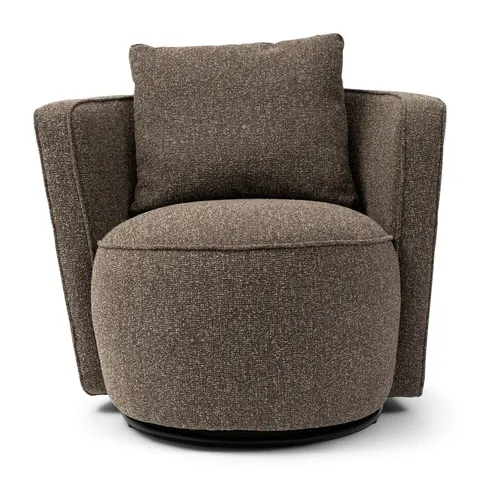 Fotel Cipriani Swivel Armchair, Mountain Weave Lush Brown Riviera Maison