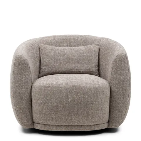 Fotel obrotowy Leonardo Swivel Armchair Bright Taupe Riviera Maison