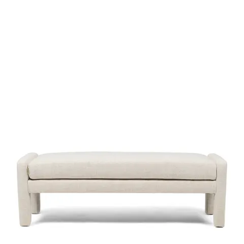 Ławka Avalon Bench, Rich Tweed Antique White Riviera Maison