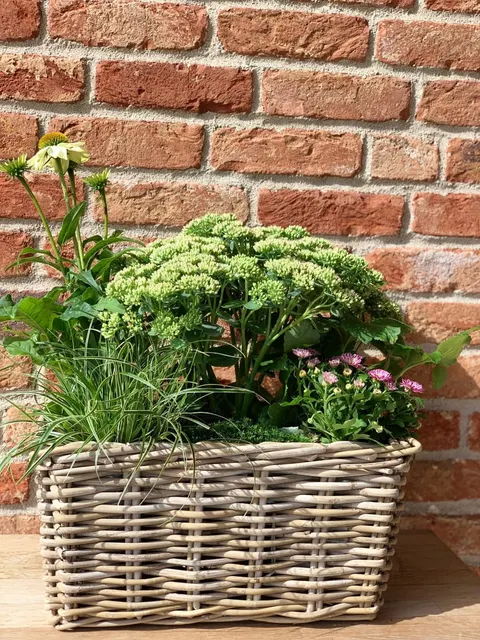 Prostokątna donica rattanowa 40cm