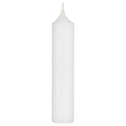 Świeca Dinner candle white rustic Ib Laursen Ø:2.2 H:11
