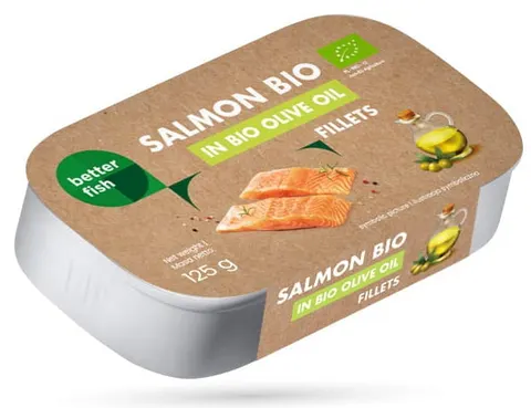 Łosoś Atlantycki w Oliwie z Oliwek Extra Virgin BIO 125 g Better Fish