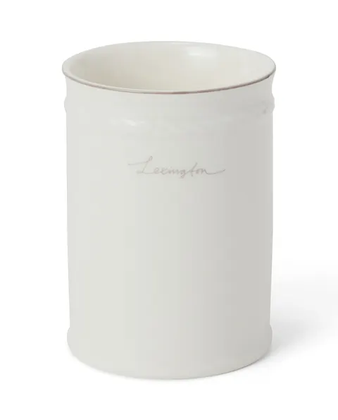 Pojemnik Lexington porcelain toothbrush mug, white/beige Lexington
