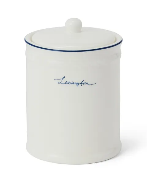 Pojemnik na waciki porcelain cotton pad holder, white/blue Lexington