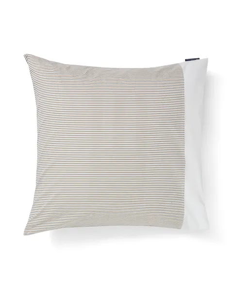 Poszewka Striped cotton percale olive/white Lexington 40x40