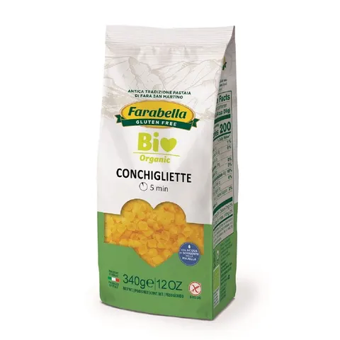 Makaron Kukurydziano Ryżowy Conchigliette Bezglutenowy BIO 340 g Farabella