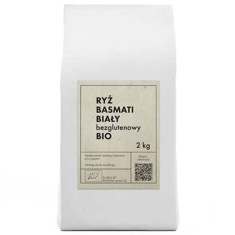 Ryż Basmati Biały Bezglutenowy BIO 2kg The Planet