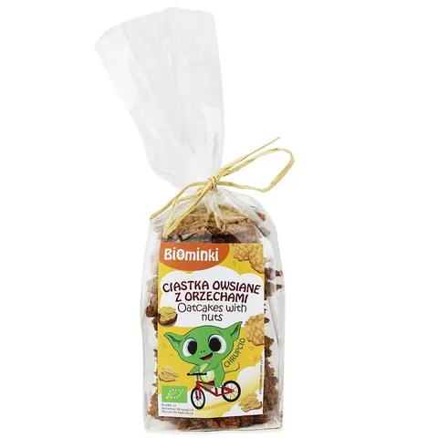 Ciastka Owsiane z Orzechami Włoskimi BIO 170 g Biominki