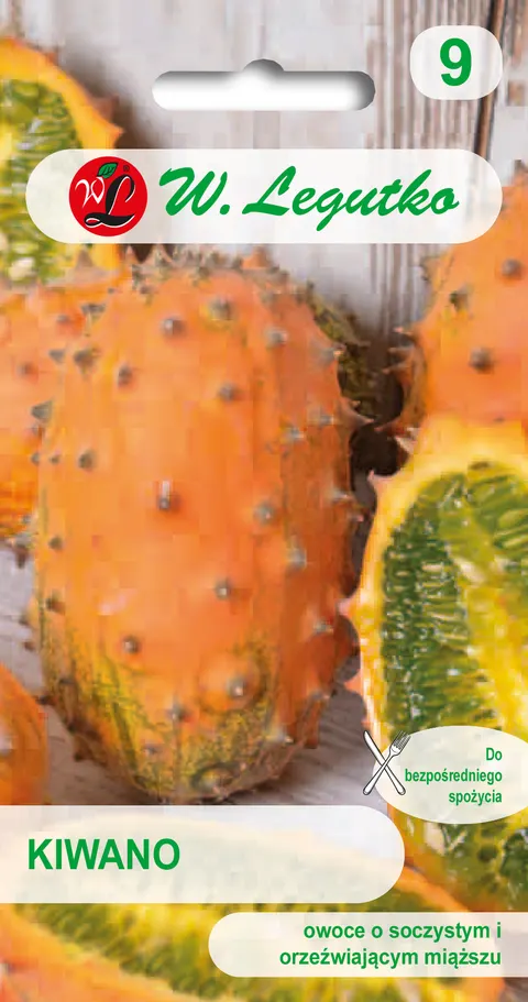Kiwano (ogórek afrykański) – nasiona egzotycznej rośliny o dekoracyjnych owocach – Legutko