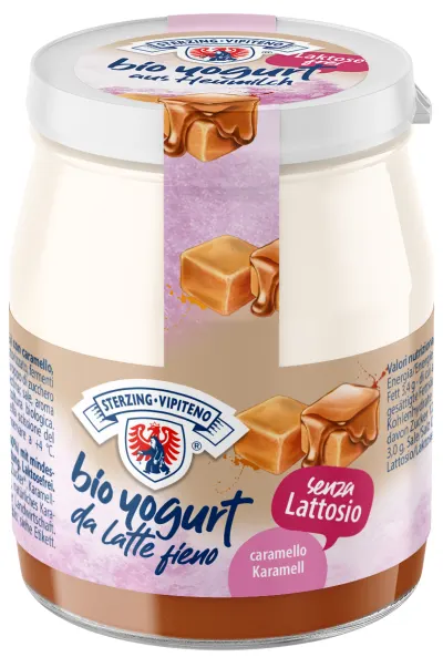 Jogurt Karmelowy z Mleka Siennego Bezglutenowy BIO 150 g Sterzing-Vipiteno